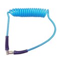 Interstate Pneumatics Clear Blue Polyurethane Recoil Hose 1/4 Inch x 10 feet Swivel Fittings HR74-010S